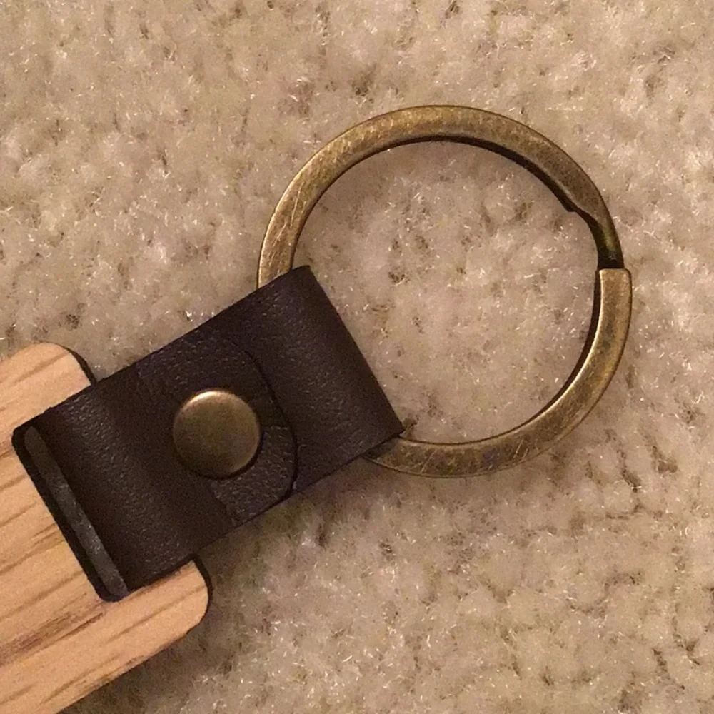 Wooden Bar Key Ring, NWOT, 1” x 4 1/4”